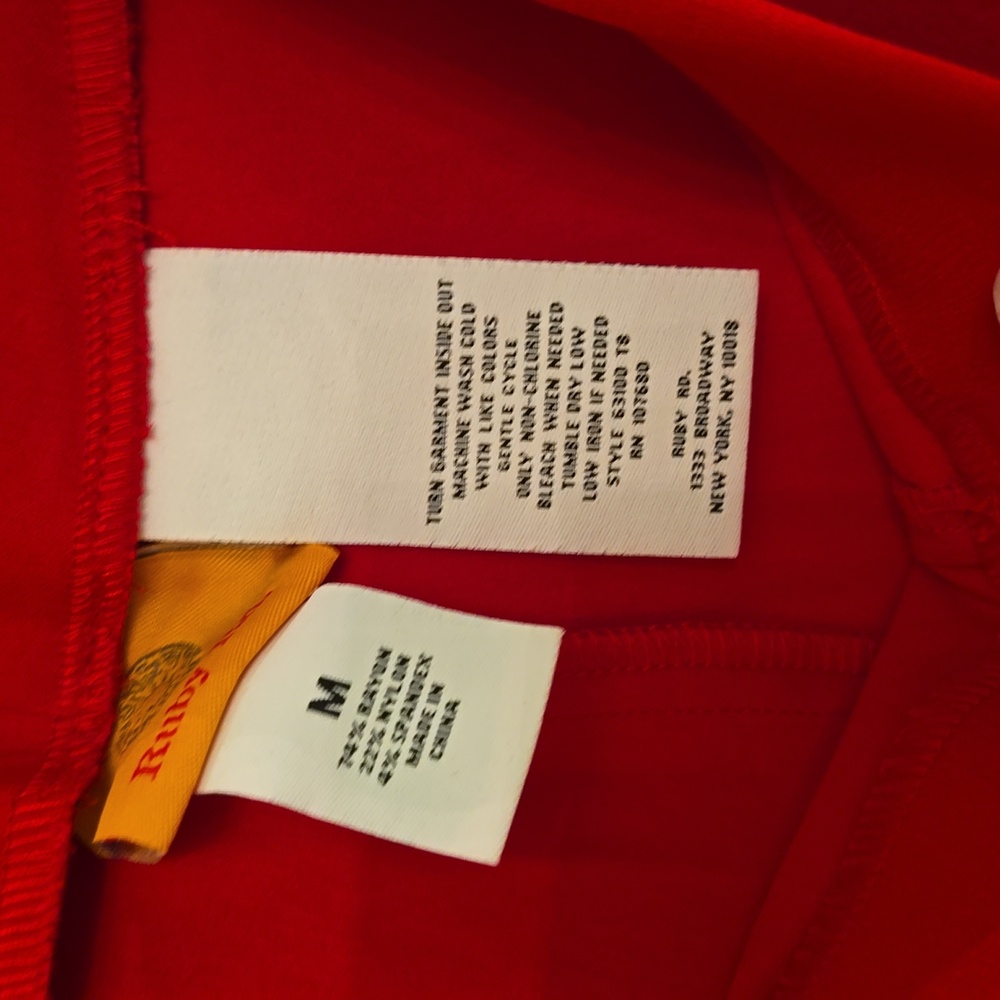 Ruby Road high waisted red pull on pants - Picture 7 of 7